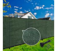 KANAGAWA 5ft x 50ft Privacy Screen Fence, 90% Blockage Heavy Duty 175 GSM Fencing Mesh Net Cover for Outdoor Wall Garden Yard Backyard 80 Cable Zip Ties Included Dark Green