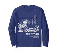 Kanagawa Wave Japanese Tsunami Art Long Sleeve T-Shirt