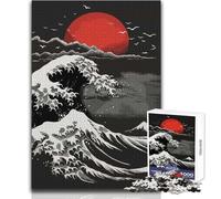 Kanagawas Silent Fury 1000 Piece Jigsaw Puzzles for Adults Creative Problem Solving Game Heartfelt Memorable Gift Idea Size 38x26cm