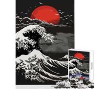 Kanagawas Silent Fury Jigsaw Puzzles for Adults 1000 Piece Gifts For Birthdays Precision Cutting DIY Toys Suitable for Ages 14 And Up (38x26cm)