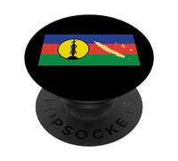Kanak Design Gift Idea Map Flag New Caledonia PopSockets Adhesive PopGrip