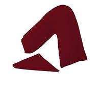 KANAK V Shaped Pillowcase Plain Polycotton Back & Neck Support V Pillow case cover - Orthopaedic/Pregnancy/Nursing Pillow Cover Only - Wine