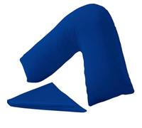 KANAK V Shaped Pillowcase Plain Polycotton Back & Neck Support V Pillow cover Orthopaedic/Pregnancy/Nursing Pillow Case Cover Only (Royal Blue)