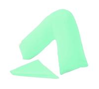 KANAK V Shaped Pillowcase Plain Polycotton Back & Neck Support V Pillow cover Orthopaedic/Pregnancy/Nursing Pillow Case Cover Only (Mint Green)