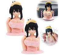 Kanako Chest Shaking Ornaments, Shake Shake Girl Car Dashboard Decorations, Tide Play Q Version Doll Bobbleheads, Kawaii Sexy Action Figurine Beauty, Car Center Console Sculpture Model (2Pcs)