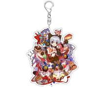 Kaname Madoka Keychain Anime Cute Figure Keyring Pendant Acrylic Key Accessories Chain Madoka Magica Collections (Multicolore-4)