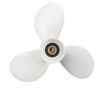 KANASI 3 Blade Aluminum Alloy Propeller, replacement outboard motor part for 4 5 6 8HP stroke boats and small watercraft