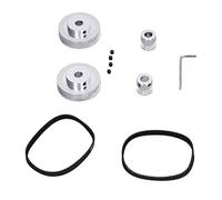 KANASI 3D Printer Synchronous Wheel, 20+60 Teeth 8mm bore Aluminum Timing Pulley with 200mm L 6mm W Belt for 2.4 DIY Upgrades and Mechanical Transmission