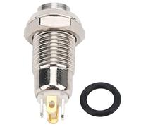KANASI 8mm Push Button Switch, 3V Red LED Momentary Start Switch for Doorbell Access Control Marine Industrial Panel (Blue)