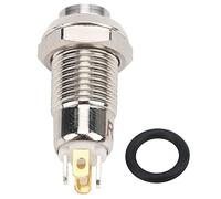 KANASI 8mm Push Button Switch, 3V Red LED Momentary Start Switch for Doorbell Access Control Marine Industrial Panel (Green)