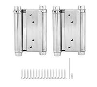 KANASI Double Action Spring Hinge, Stainless Steel Durable Hinge Fittings for Gates Doors and bar counters with Quiet Operation (4 Inch (102mm ID, 3.8mm Thickness))
