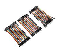 KANASI Jumper Wires Kit Colorful 10cm 3pcs 40pin M to F / 40pin M to M / 40pin F to F Breadboard Practice