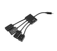 KANASI Micro USB OTG Cable Hub, 5.1 x 2.7 x 0.4 inch Power Charging Host Cord with Switch for MID UMPC E books