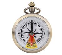 KANASI Pocket Survival Compass, compact brass aluminum navigation tool with keychain for camping hiking boating outdoor enthusiasts