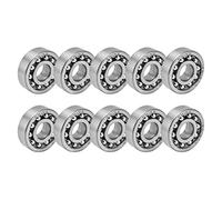 KANASI Self Aligning Ball Bearings, 10Pcs double row radial balls bearing for gearboxes roller skates and industrial machinery (1201)