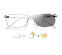 KANASTAL Blue Light Glasses Womens Photochromic Mens Transition Anti Glare Computer Screen Gaming Driving UV400 Protection - Transparent Frame Clear Lens