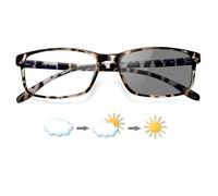 KANASTAL Photochromic Blue Light Glasses Mens Womens Rectangular Astigmatism Transition Anti-Glare Computer Screen Gaming Driving UV400 Protection - Leopard Frame Clear Lens