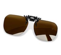 KANASTAL Polarised Clip On Sunglasses Flip Up UV400 TAC Lens for Glasses | Reduce Glare, Soft Rubber-Coated, Ultra-Light 8.5 g, Ideal For Driving, Cycling, Fishing, Running, Travel