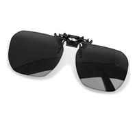 KANASTAL Polarised Clip On Sunglasses Flip Up UV400 TAC Lens for Glasses | Reduce Glare, Soft Rubber-Coated, Ultra-Light 8.5 g, Ideal For Driving, Cycling, Fishing, Running, Travel