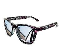 KANASTAL Polarised Mens Sunglasses Womens Floral Coloured Retro Protection UV400 Ladies Square Driving Travel - Patterned Frame Silver Mirrored