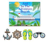 Kanayu 6 Pcs Adventure Cruise Door Decorations Magnetic Large Ship Decorations Magnets Anchor Cruise Decor Car Fridge Magnet Decal for Carnival Stateroom Door