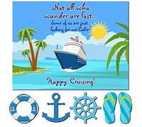 Kanayu 6 Pcs Cabin Cruise Door Decorations Magnetic Large Ship Decorations Magnets Anchor Cruise Decor Car Fridge Magnet Decal for Carnival Stateroom Door