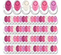 Kanayu 76 Pcs Personal Alarm Bulk 130DB Safe Sound Emergency Safety Self Defense Security Alert Keychain with Led Light Personal Protection Alarm for Women Girls Kids Elderly (Pink Color)