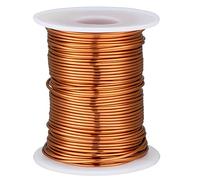 Kanayu Magnet Wire Enamelled Copper Wire Insulated Enamelled Magnet Winding Wire, Speaker Coil Temperature Rating 155℃ for Electric Appliance, 1 Pound Spool (Copper Color,0.081"Dia, 53ft,12 AWG)