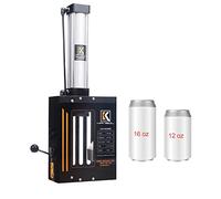 KANBOL Fully Enclosed Pneumatic Can Crusher with Auto Ejection - Heavy-Duty Wall Mounted Recycling Tool for Home, Office & Small Business (12oz & 16oz Cans)-BLACK