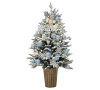 KANBUN 4FT Tabletop Artificial Christmas Tree Pre-Decorated Optical Fiber Tree with Hanging Ornaments for Traditiona Christmas tree Fashionable,B-120cm