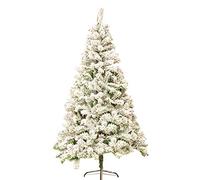 KANBUN 6.8ft Xmas Decoration With Metal Stand Snow Flocked Christmas Tree, Material Pvc Artificial Bare Tree Easy To Assemble Pines -green F 2.1m Fashionable，Green F-2.1m
