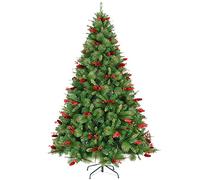 KANBUN Artificial Christmas tree Christmas Tree Luxury Encrypted Artificial PVC Christmas Tree 4Ft/5Ft/6Ft/6.8Ft/7.8Ft New Year Home Decoration Fashionable，Green-210cm