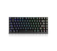 KANBUN Computer Keyboard,USB Wired RGB Backlit Blue Switch Mechanical Gaming PC Game Keyboard,81 Keys