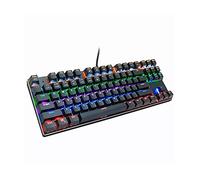 KANBUN Gaming Keyboard,Ergonomic Water-Resistant Mechanical Feeling Keyboard, Rainbow LED Backlit Keyboard for Desktop, Computer, PC