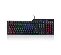 KANBUN Gaming Mechanical Keyboard,Wired Gaming Mechanical Keyboard Computer Keypad, with Multimedia Knob and RGB Backlight, for Laptop PC,Computer, PC