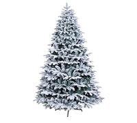 KANBUN Indoor Outdoor Deluxe Pine Tree,Snow Flocked Artificial Christmas Tree,Eco-Friendly Pvc Christmas Tree Easy Assemble For Holiday Decoration-White 300Cm/10Ft，150cm/5ft
