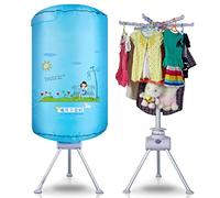 KANBUN Portable Electric Clothes Dryer With Timer Setting, Indoor Quick Drying Silent Dryer, Heated Laundry Clothes Drying Rack Airer, Stainless Steel, Maximum Load 10kg,900W