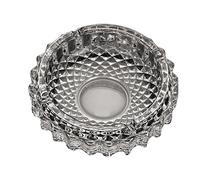 KANBUN Round Diameter 130/170/197mm Crystal Ashtray High-grade Refined Glass Creative Office Ashtray(Clear,13cm)