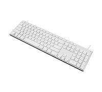 KANBUN USB Keyboard, Comfortable Quiet Keys, Aluminum Alloy Belongs to USB Cable Office Keyboard,Durable Ultra-Slim Wired Computer Keyboard for PC, Windows 10/8 / 7