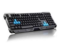 KANBUN USB Wireless Keyboard, Full Size Keyboard with Numeric Keypad Notebook Desktop Computer Home Office Gaming Keyboard (Color : Blue)