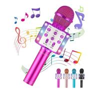 KANBUN Wireless Karaoke Microphone for Kids,Portable Handheld 5 in 1 Karaoke Mic Speaker Machine Birthday Home Party Gift for Kid Adults