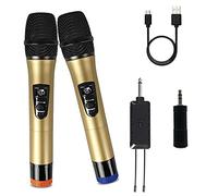 KANBUN Wireless Microphone, Karaoke Microphone with 192KHZ/24Bit, Professional UHF Cordless Dynamic Mic System, Rechargeable Receiver for Voice Amplifier