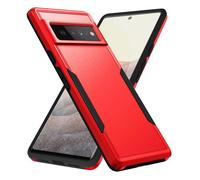 KANCIKOO Case for Google Pixel 6 Pro Heavy-Duty Shockproof Military-Grade Wireless Charging Support Cover for Google Pixel 6 Pro(2021) 6.67"(Red/Black)