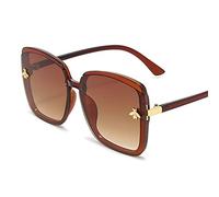 KANCK Cat Eye Sunglasses Women Bee Sun Glasses Vintage Rimless Gradient Glasses For Female (Lenses Color : Burgundy)