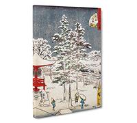 Kanda Temple Snow by Utagawa Hiroshige Painting Canvas Print | Gallery Wrapped 30mm Frame Wall Art | 30x20 inches | Ready to Hang | Asian Landscape Picture | Living Room Bedroom Lounge Office
