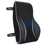 Kandall SUPA MODERN Lumbar Support Pillow for Office Chair, Memory Foam Back Cushion, Car Seat Back Pillows with Breathable Lumbar Support Cover Adjustable Straps