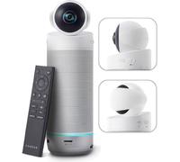 Kandao Meeting S 1080P Video Conference Camera with Microphone and Speaker,180° Wide Angle Webcam for Teams,Zoom,Google Meet,Speaker-focused Auto tracking&Framing, 16 Feet Audio range for Huddle Rooms
