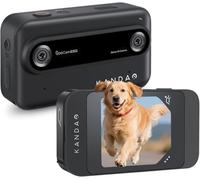 KanDao QooCam EGO 3D Camera, 4K 60fps 3D Video & 24MP Photos,Touchscreen Stereoscopic Digital Camera with Dual 65mm Lenses, Instant 3D Playback for VR Headsets, AR Glasses & Travel