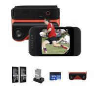 KanDao QooCam EGO 3D Camera with Viewer, 4K 60fps 3D Video & 24MP Photos, Stereoscopic Digital Camera with Dual 65mm Lenses, Instant 3D Playback for VR Headsets, AR Glasses & Travel,Charging Kit