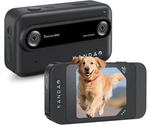 KanDao QooCam Ego - 3D Video Action Camera, 8K Photo 4K Video Stereoscopic Content for VR Headsets/AR Glasses/Projector, Black Camera Only